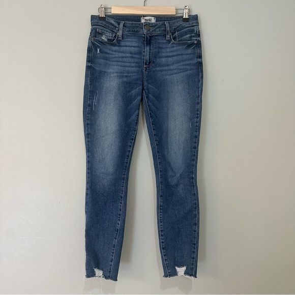 Women's Paige Denim Verdugo Ankle Medium Wash Raw Hem Size 28 Distressed Comfy - Picture 1 of 15